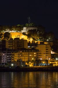 Preview wallpaper buildings, lights, sea, embankment, night