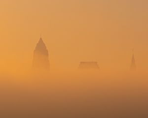 Preview wallpaper buildings, mist, fog, dark