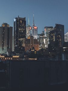 Preview wallpaper buildings, night, city, lights