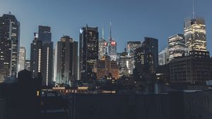 Preview wallpaper buildings, night, city, lights