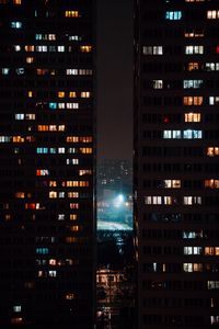 Preview wallpaper buildings, night, lights, window