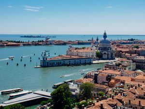 Preview wallpaper buildings, pier, water, boats, venice, city