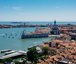 Preview wallpaper buildings, pier, water, boats, venice, city