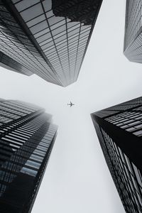 Preview wallpaper buildings, plane, sky, skyscrapers