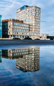 Preview wallpaper buildings, reflection, windows, architecture, sweden