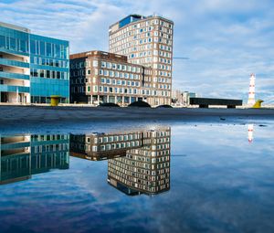 Preview wallpaper buildings, reflection, windows, architecture, sweden