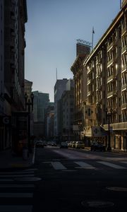 Preview wallpaper buildings, road, cars, city, architecture