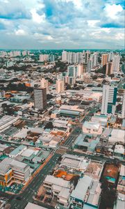 Preview wallpaper buildings, road, city, architecture, sky