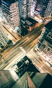 Preview wallpaper buildings, road, height, city