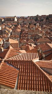 Preview wallpaper buildings, roofs, aerial view, city