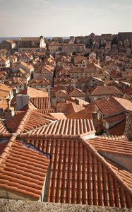 Preview wallpaper buildings, roofs, aerial view, city