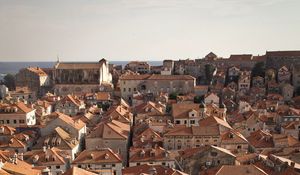 Preview wallpaper buildings, roofs, aerial view, city