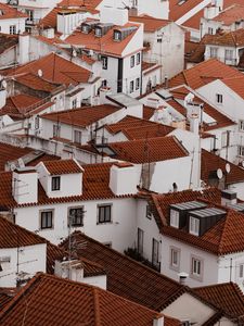 Preview wallpaper buildings, roofs, aerial view, city, architecture