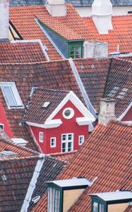 Preview wallpaper buildings, roofs, architecture, old, aerial view