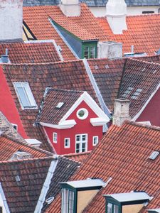 Preview wallpaper buildings, roofs, architecture, old, aerial view
