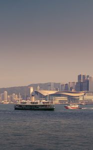 Preview wallpaper buildings, sea, boats, city