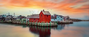 Preview wallpaper buildings, sea, coast, architecture, town