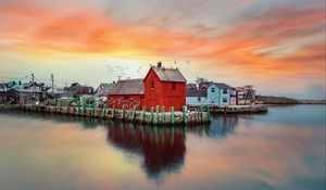 Preview wallpaper buildings, sea, coast, architecture, town