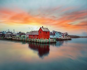 Preview wallpaper buildings, sea, coast, architecture, town