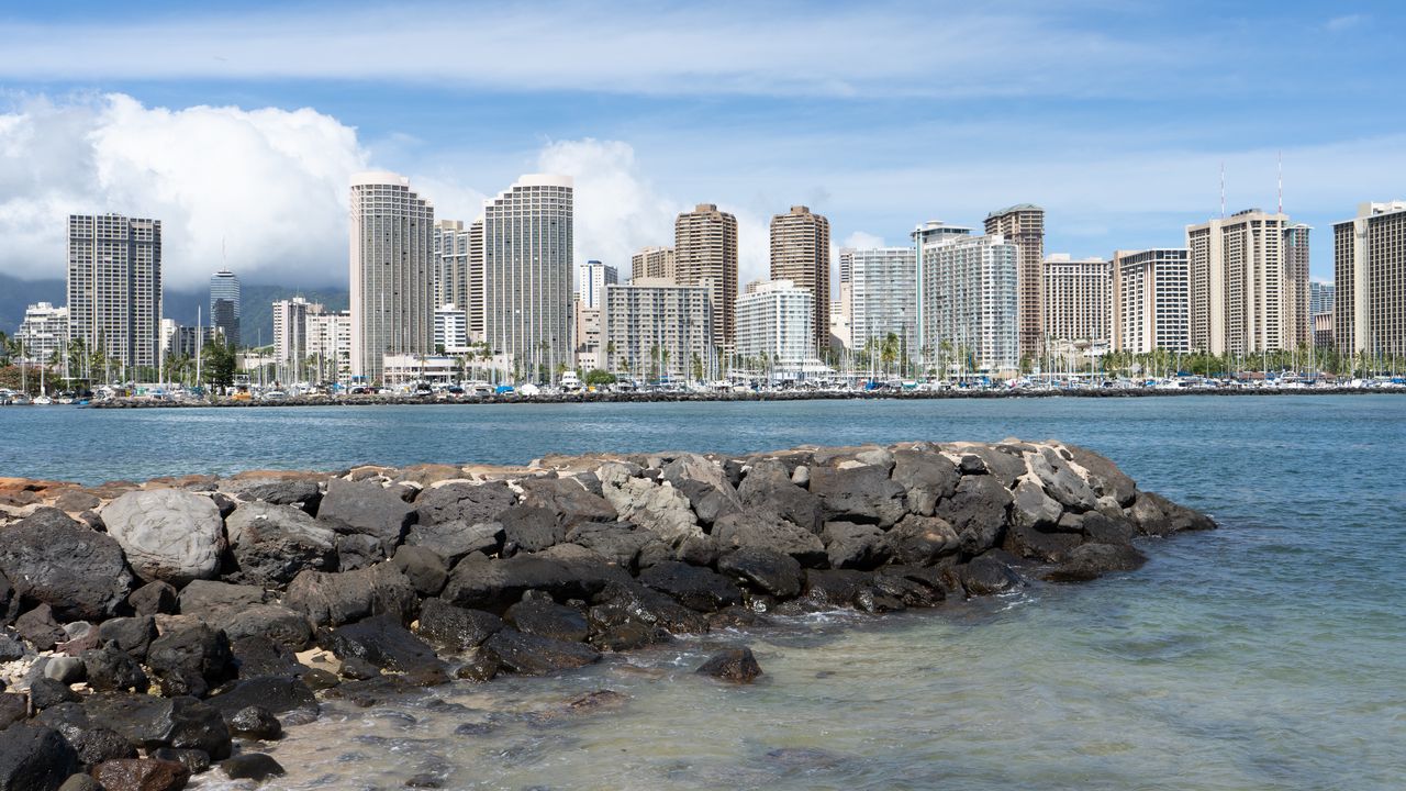 Wallpaper buildings, sea, water, stones, city