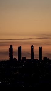 Preview wallpaper buildings, silhouettes, city, dark