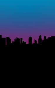 Preview wallpaper buildings, silhouettes, city, vector