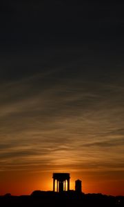 Preview wallpaper buildings, silhouettes, sky, evening, sunset