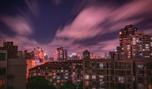 Preview wallpaper buildings, sky, night