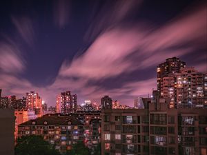 Preview wallpaper buildings, sky, night