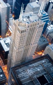 Preview wallpaper buildings, skyscraper, streets, aerial view, city