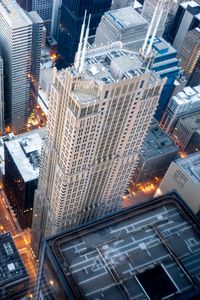 Preview wallpaper buildings, skyscraper, streets, aerial view, city