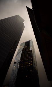 Preview wallpaper buildings, skyscrapers, architecture, lights, reflection, dark