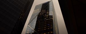 Preview wallpaper buildings, skyscrapers, architecture, lights, reflection, dark