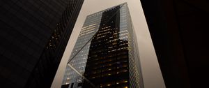 Preview wallpaper buildings, skyscrapers, architecture, lights, reflection, dark