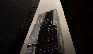 Preview wallpaper buildings, skyscrapers, architecture, lights, reflection, dark