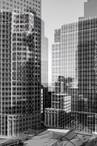 Preview wallpaper buildings, skyscrapers, black and white, city
