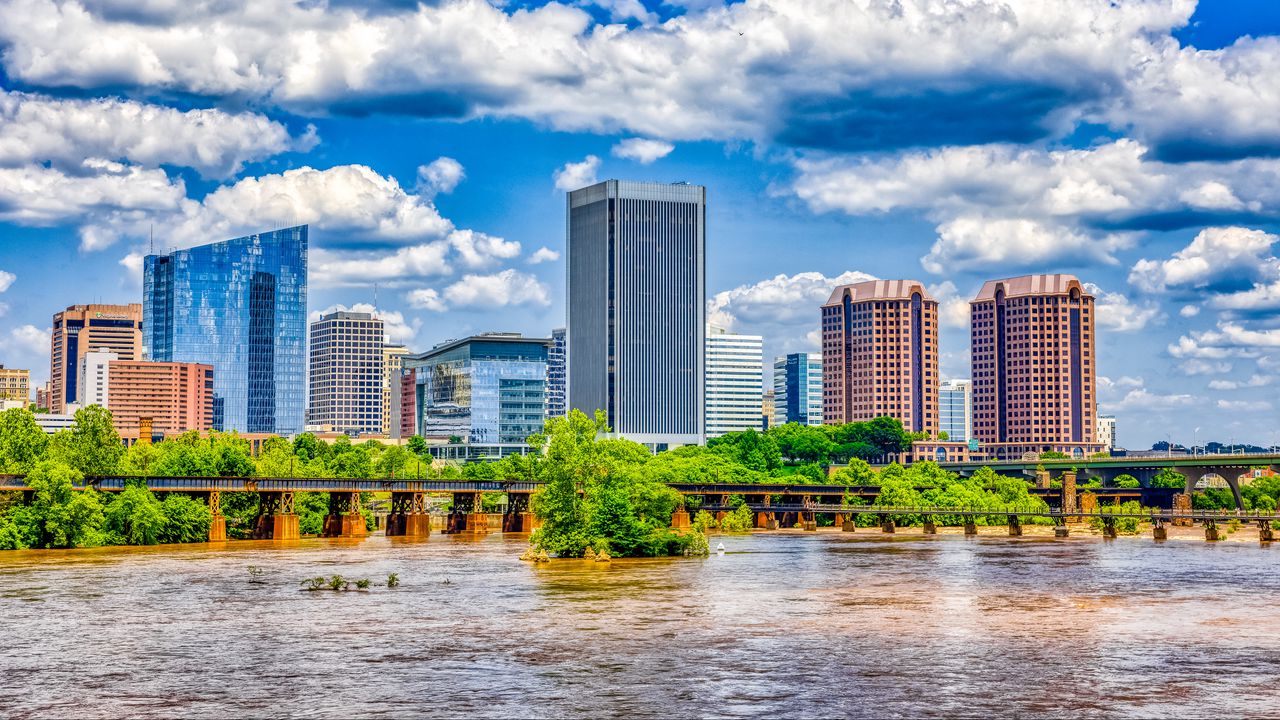 Wallpaper buildings, skyscrapers, bridge, trees, city hd, picture, image