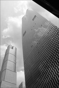 Preview wallpaper buildings, skyscrapers, city, bw