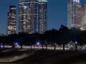 Preview wallpaper buildings, skyscrapers, city, architecture, night