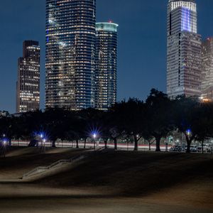 Preview wallpaper buildings, skyscrapers, city, architecture, night