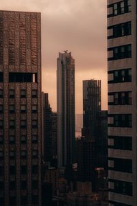 Preview wallpaper buildings, skyscrapers, city, architecture, sunset