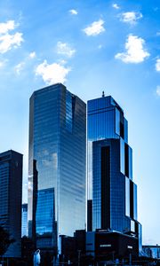 Preview wallpaper buildings, skyscrapers, city, sky, reflection