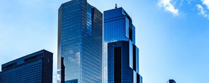 Preview wallpaper buildings, skyscrapers, city, sky, reflection