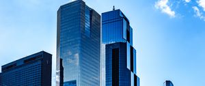 Preview wallpaper buildings, skyscrapers, city, sky, reflection