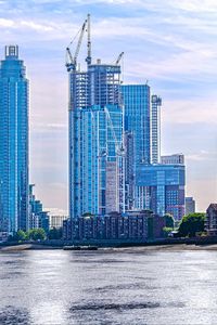 Preview wallpaper buildings, skyscrapers, coast, city