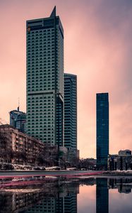 Preview wallpaper buildings, skyscrapers, reflection, city, architecture