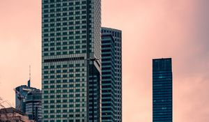Preview wallpaper buildings, skyscrapers, reflection, city, architecture