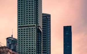Preview wallpaper buildings, skyscrapers, reflection, city, architecture
