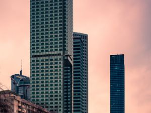 Preview wallpaper buildings, skyscrapers, reflection, city, architecture