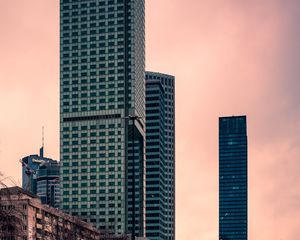 Preview wallpaper buildings, skyscrapers, reflection, city, architecture